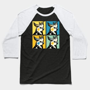 Pop Cockatiel Art - Cool Birds Baseball T-Shirt